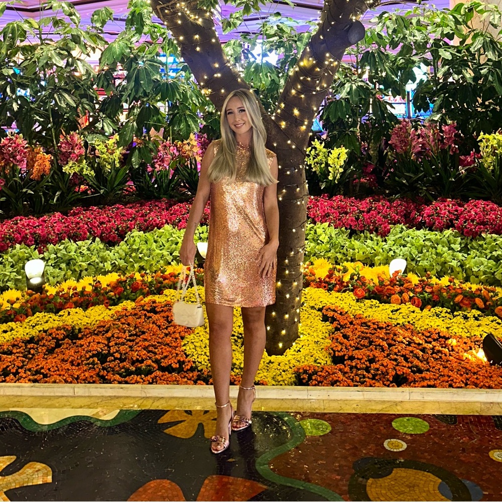 Rose gold chain dress